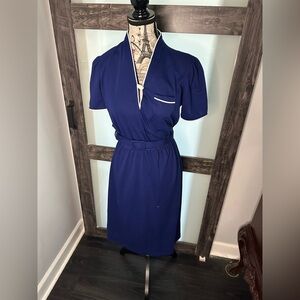 Vintage Blue Dress with Belt